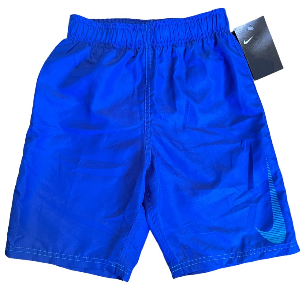 BOYS NIKE SWIM SUIT TRUNKS BOTTOMS POOL BEACH NIKE BATHING SUIT BLUE BRAND NEW